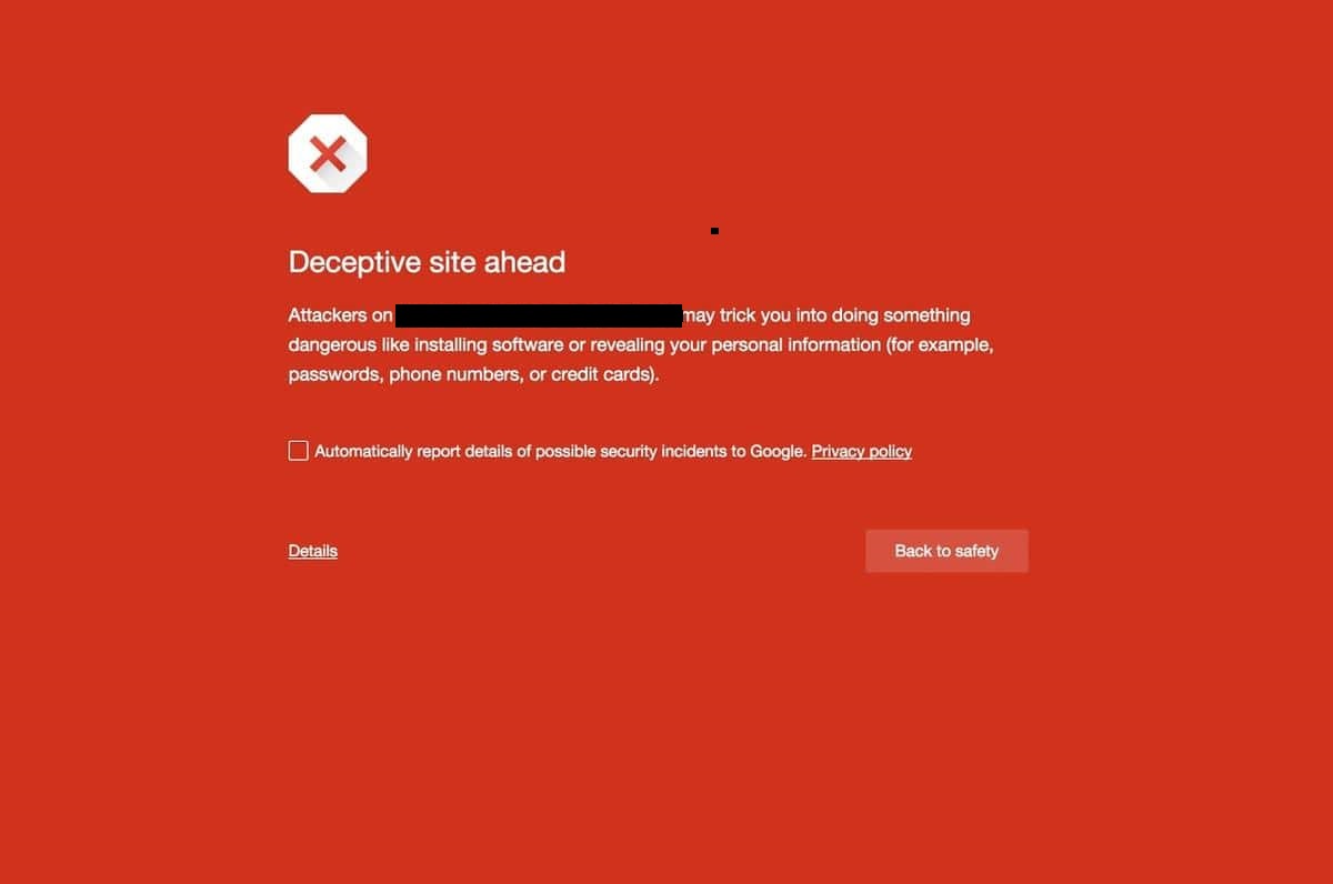 Deceptive Site Ahead